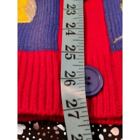 Jolly Sweaters Christmas Womens Ugly Sweater Button Up Long Sleeve Size S - Picture 11 of 12